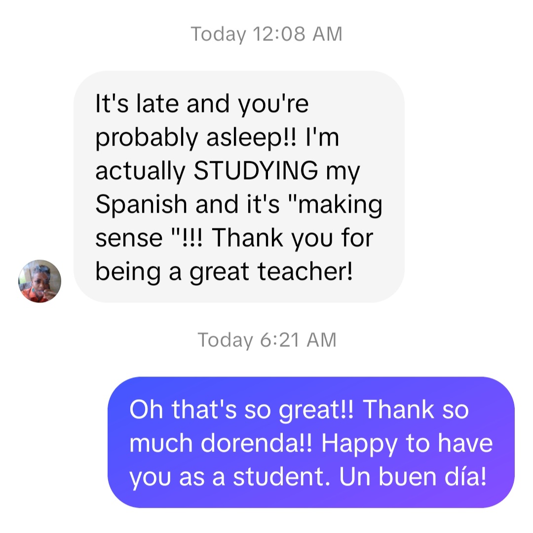 Student testimonial 1